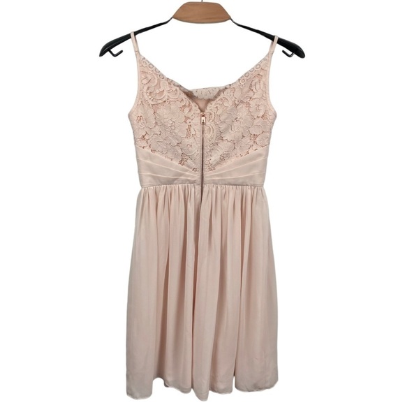 Ted Baker Mimee Blush Pink Lace Bodice and Chiffon Dress Size 1 (US 4/S) - Picture 7 of 11